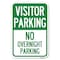 Signmission Visitor Parking Sign Visitor Parking No Heavy-Gauge Aluminum Sign, 12" x 18", A-1218-22726 A-1218-22726 - alternate 1